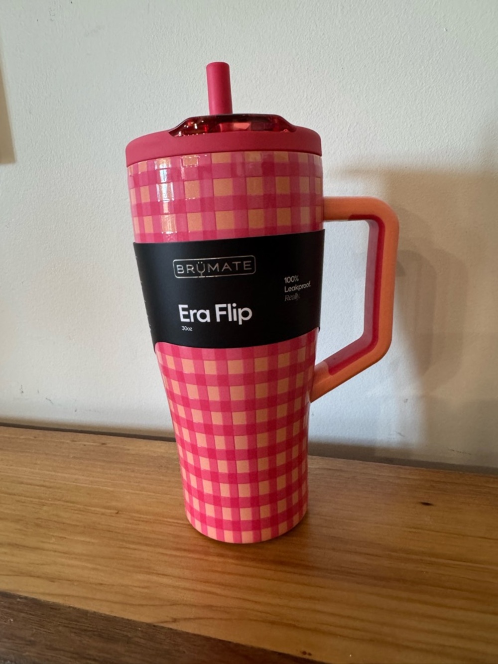 BrüMate Era Flip 30oz Tumbler - Pink Plaid